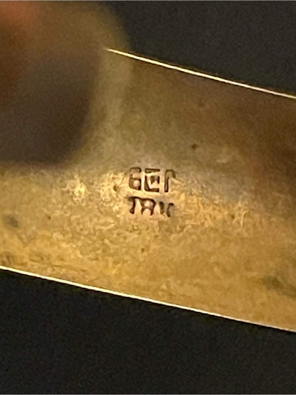 Engraved Gold-Tone Cuff Bracelet - Picture 5 of 6
